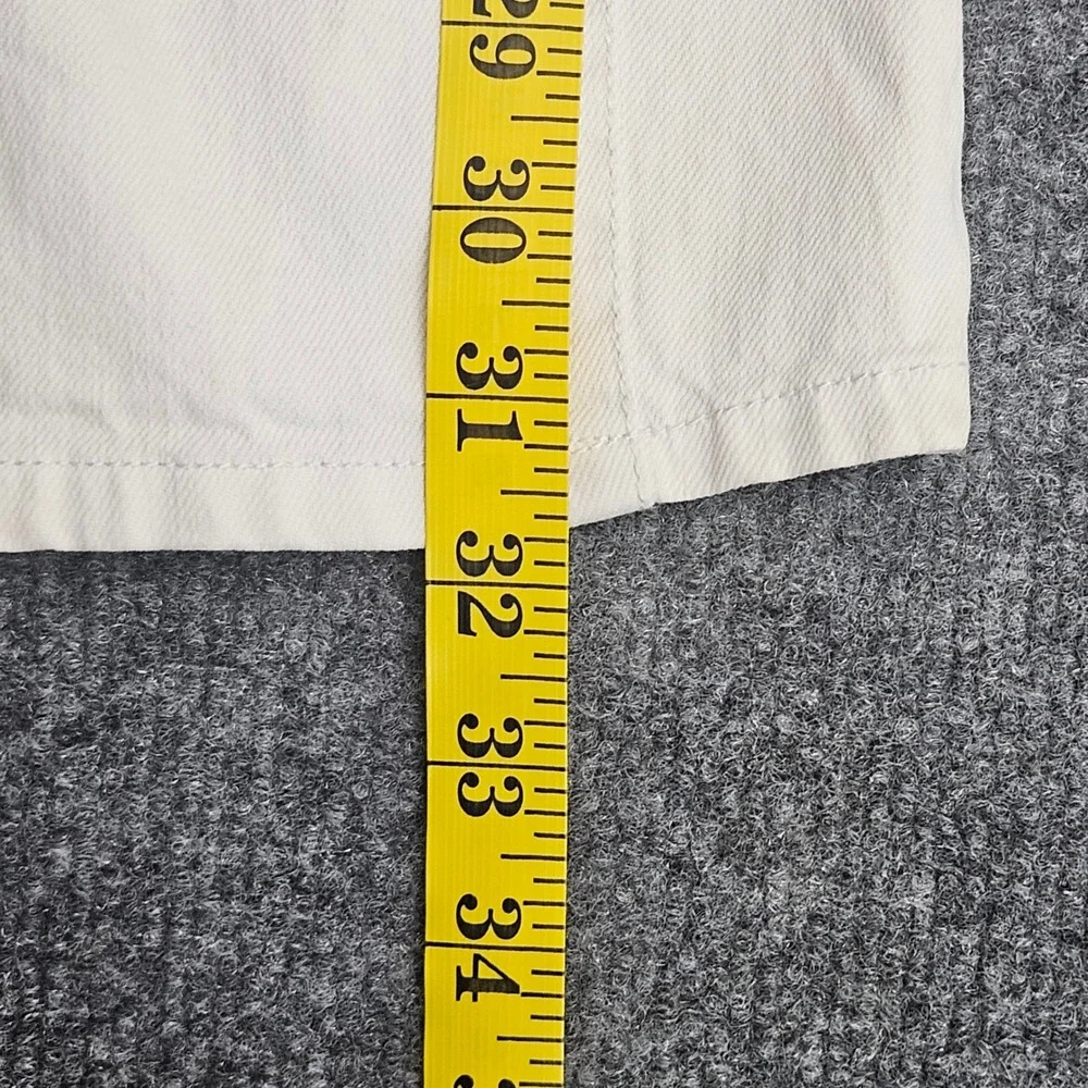 Armani Exchange Slim Fit Jeans Mens 34R Off White Distressed‎ Ripped Streetwear